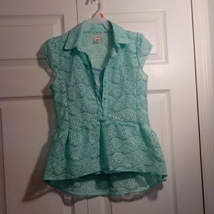 Lace blouse with under tank top